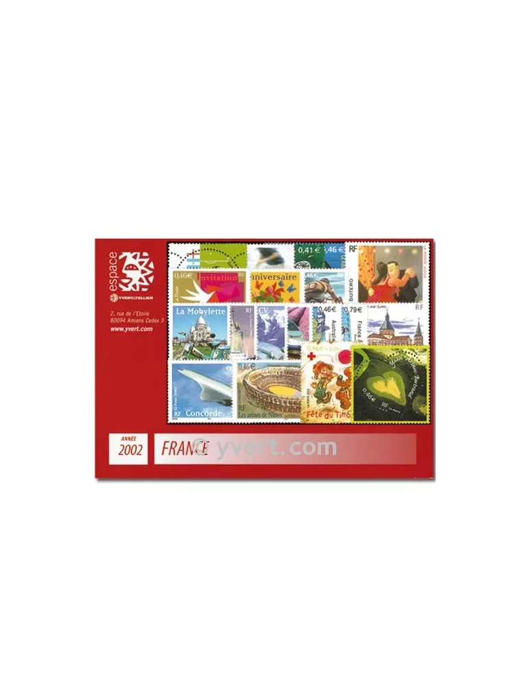 n° 3443/3537  - Timbre France Année complète  (2002)