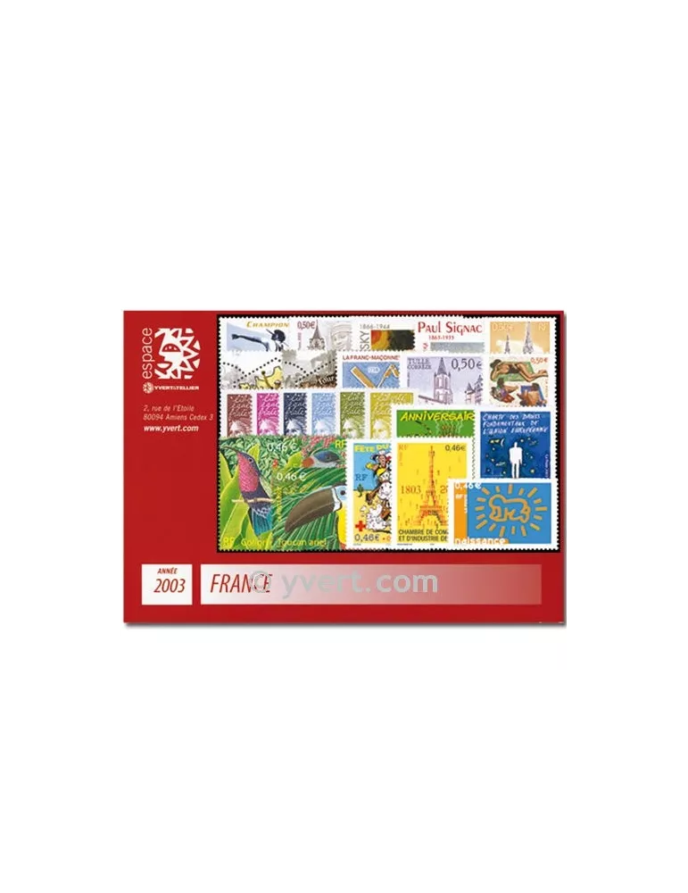 n° 3538/3631  - Timbre France Année complète  (2003)