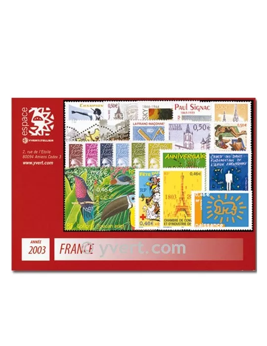 n° 3538/3631  - Timbre France Année complète  (2003)