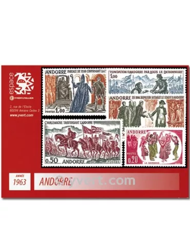 n° 166/170 -  Timbre Andorre Année complète (1963)