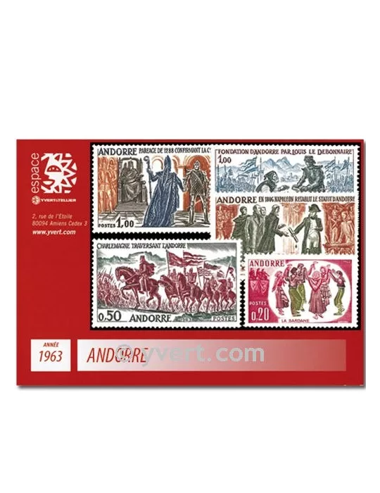 n° 166/170 -  Timbre Andorre Année complète (1963)