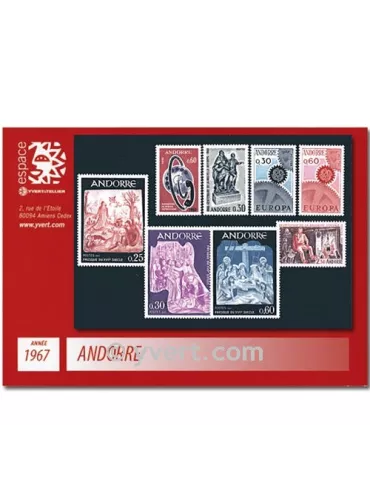 n° 179/186 -  Timbre Andorre Année complète (1967)