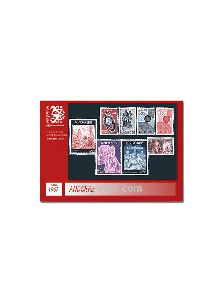 n° 179/186 -  Timbre Andorre Année complète (1967)