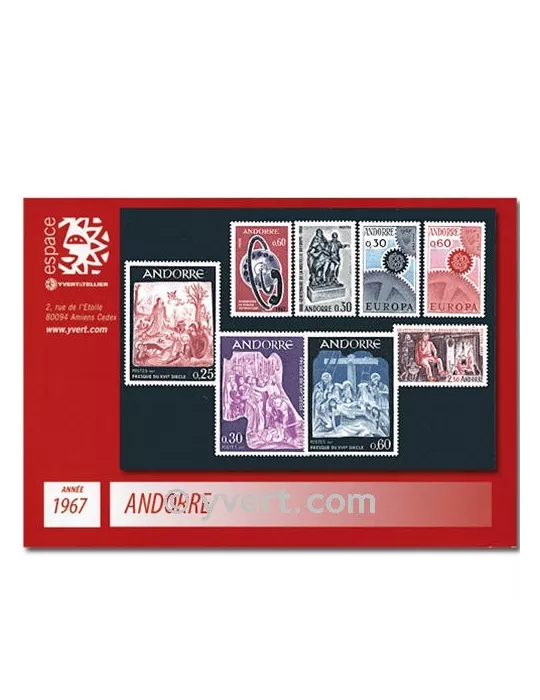n° 179/186 -  Timbre Andorre Année complète (1967)
