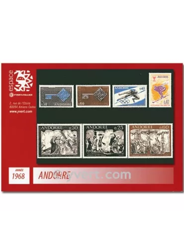 n° 187/193 -  Timbre Andorre Année complète (1968)