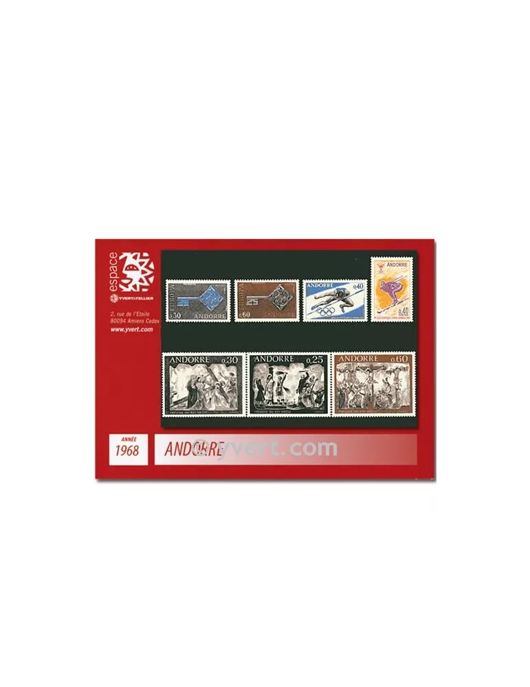 n° 187/193 -  Timbre Andorre Année complète (1968)
