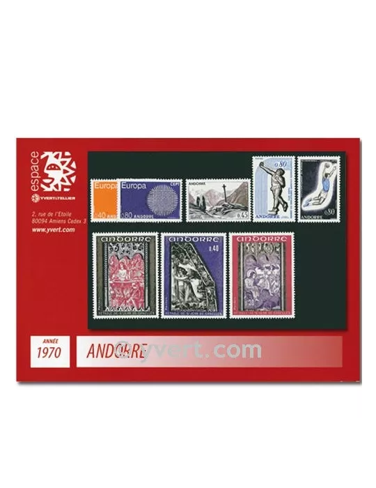 n° 201/208 -  Timbre Andorre Année complète (1970)