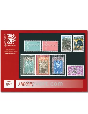 n° 209/216 -  Timbre Andorre Année complète (1971)