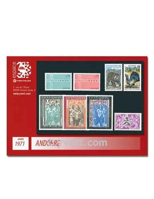 n° 209/216 -  Timbre Andorre Année complète (1971)