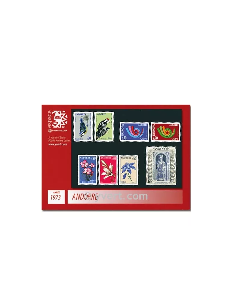n° 226/233 -  Timbre Andorre Année complète (1973)