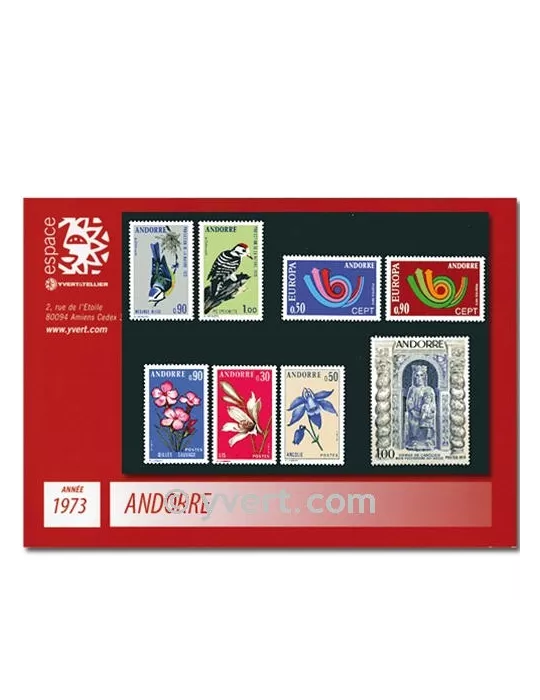 n° 226/233 -  Timbre Andorre Année complète (1973)