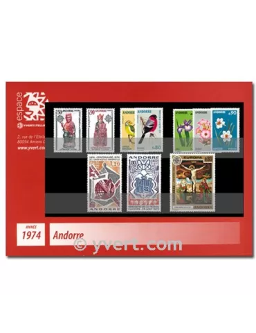 n° 234/242 -  Timbre Andorre Année complète (1974)