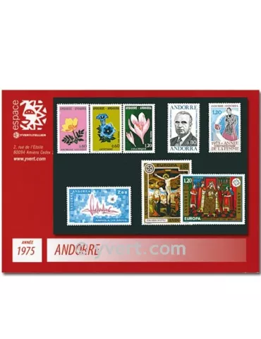 n° 243/250 -  Timbre Andorre Année complète (1975)
