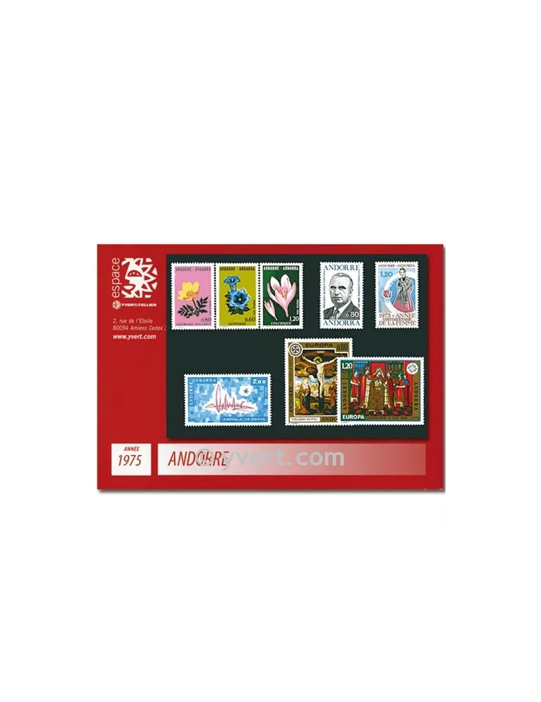 n° 243/250 -  Timbre Andorre Année complète (1975)