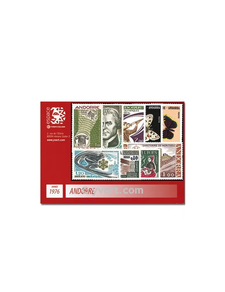 n° 251/259 -  Timbre Andorre Année complète (1976)