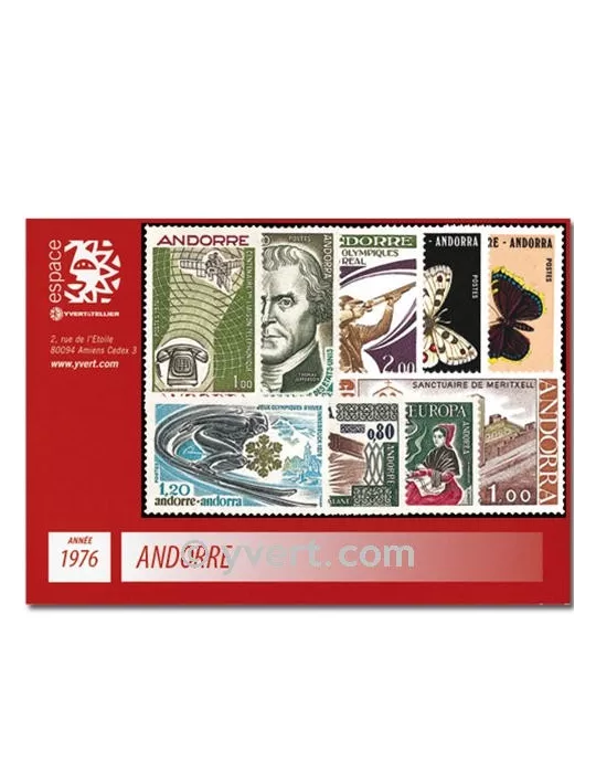 n° 251/259 -  Timbre Andorre Année complète (1976)