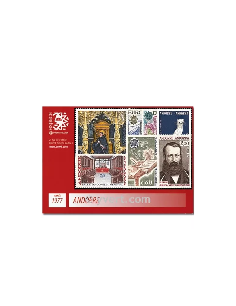 n° 260/266 -  Timbre Andorre Année complète (1977)