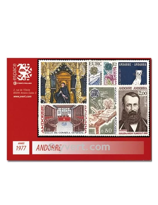 n° 260/266 -  Timbre Andorre Année complète (1977)