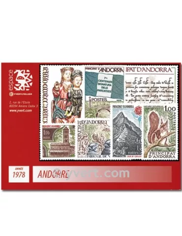 n° 267/273 -  Timbre Andorre Année complète (1978)