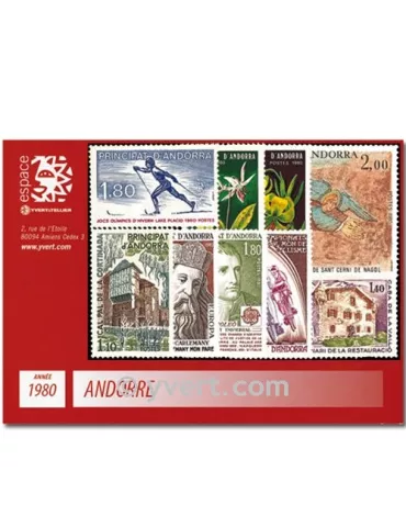 n° 282/290 -  Timbre Andorre Année complète (1980)