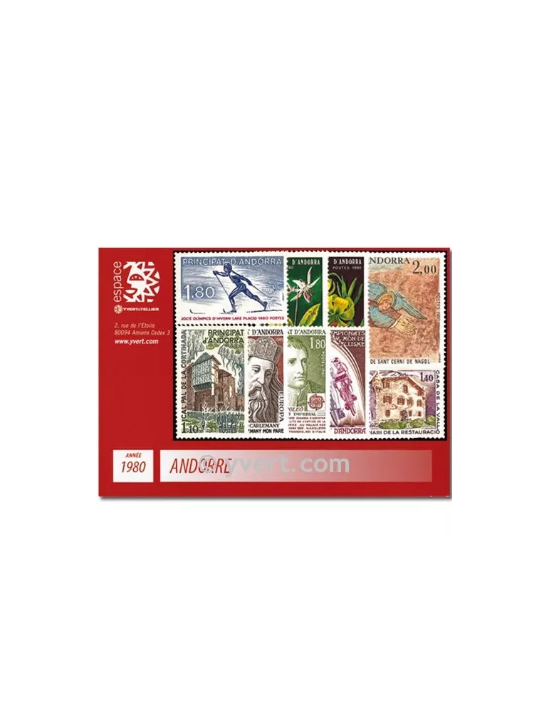 n° 282/290 -  Timbre Andorre Année complète (1980)