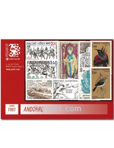 n° 291/299 -  Timbre Andorre Année complète (1981)