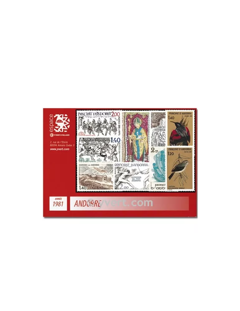 n° 291/299 -  Timbre Andorre Année complète (1981)