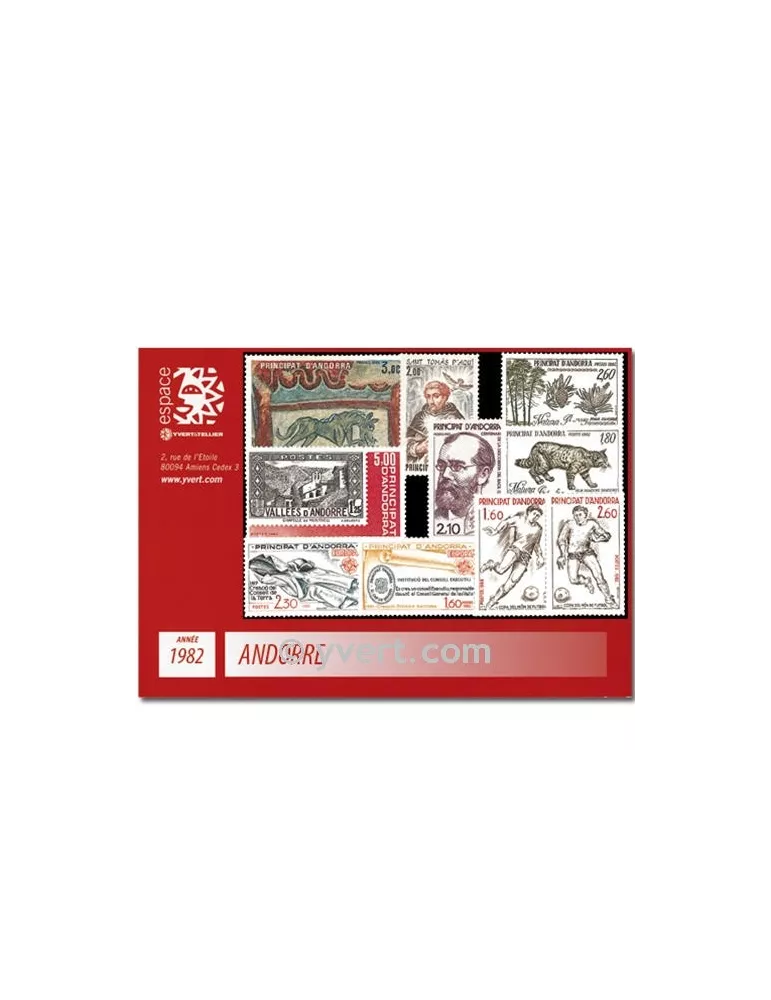 n° 300/309 -  Timbre Andorre Année complète (1982)