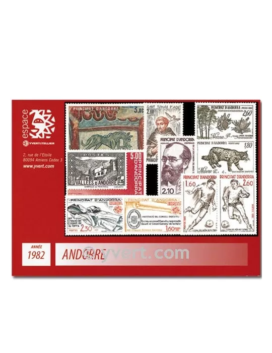 n° 300/309 -  Timbre Andorre Année complète (1982)
