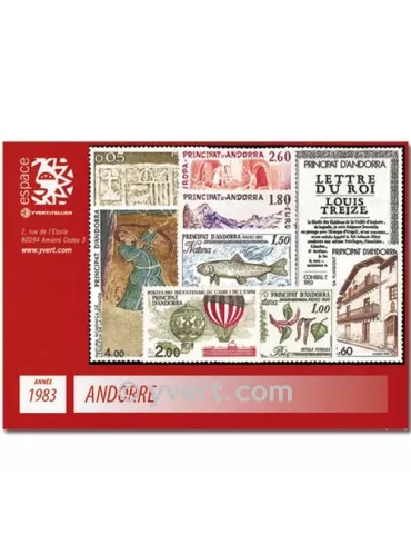 n° 310/326 -  Timbre Andorre Année complète (1983)