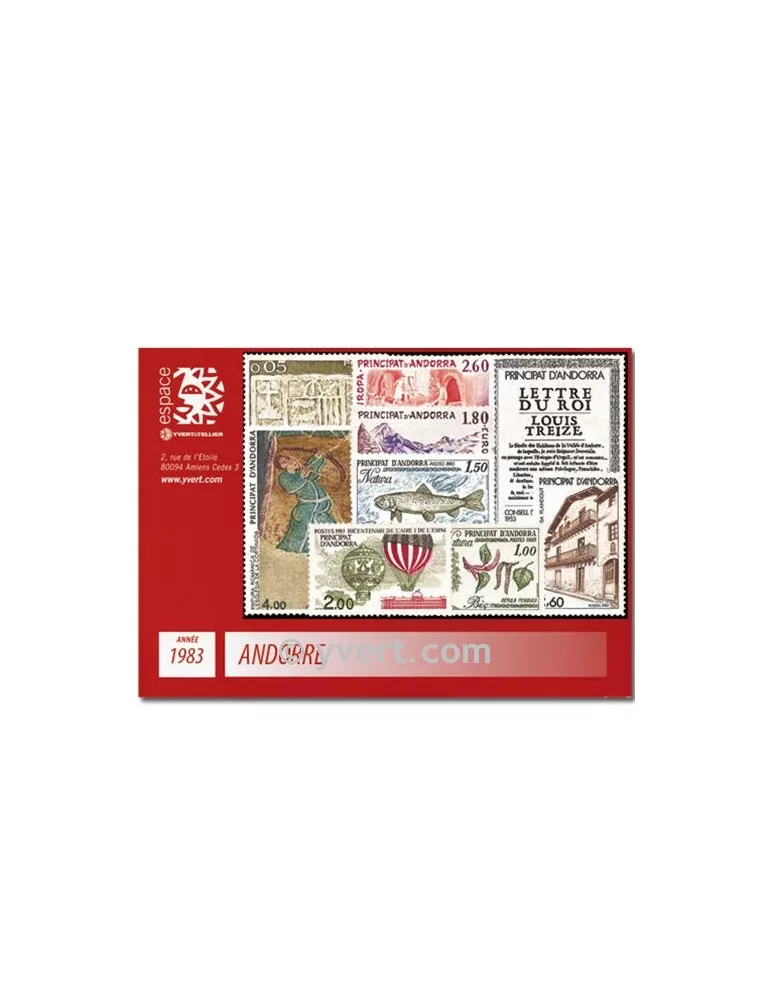 n° 310/326 -  Timbre Andorre Année complète (1983)
