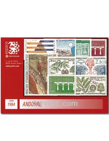 n° 327/336 -  Timbre Andorre Année complète (1984)