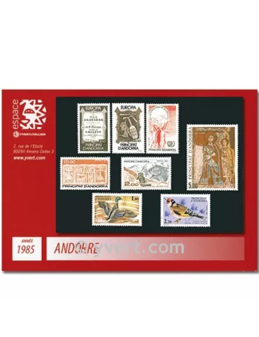 n° 337/344 -  Timbre Andorre Année complète (1985)