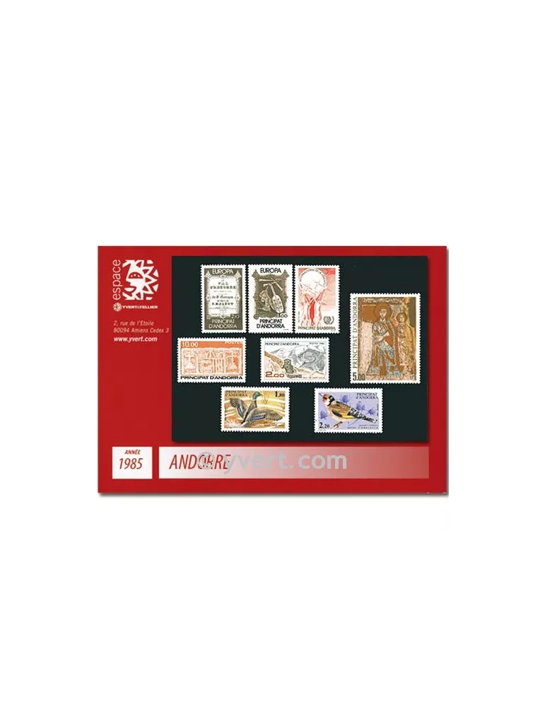 n° 337/344 -  Timbre Andorre Année complète (1985)