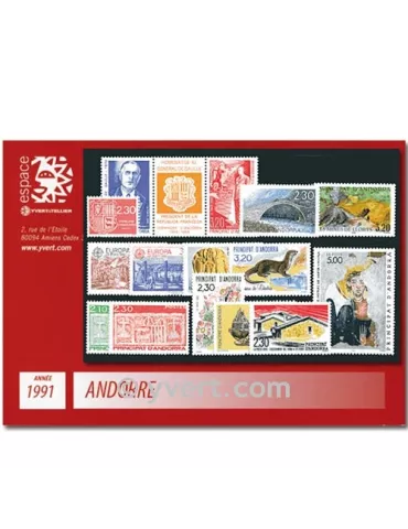 n° 400/412 -  Timbre Andorre Année complète (1991)