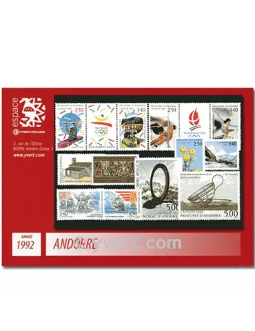 n° 414A/424 -  Timbre Andorre Année complète (1992)