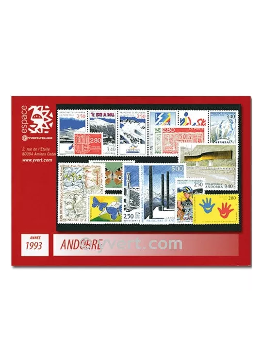 n° 426A/440 -  Timbre Andorre Année complète (1993)