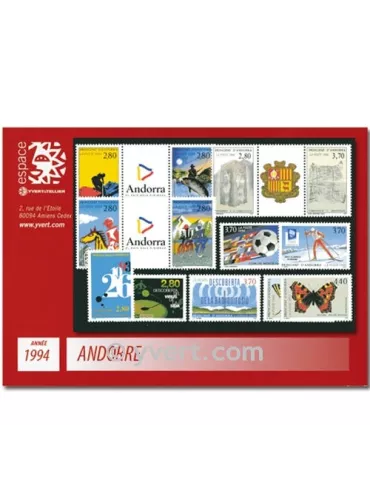 n° 441/453 -  Timbre Andorre Année complète (1994)