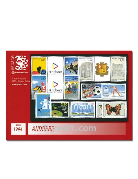 n° 441/453 -  Timbre Andorre Année complète (1994)