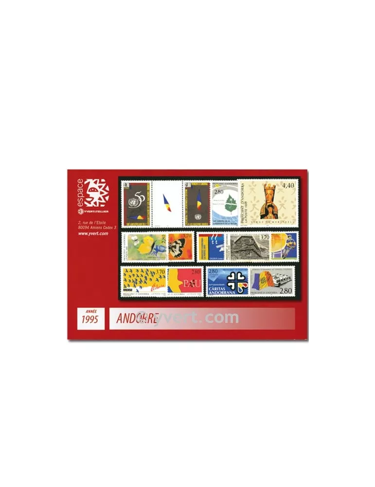 n° 454/466 -  Timbre Andorre Année complète (1995)