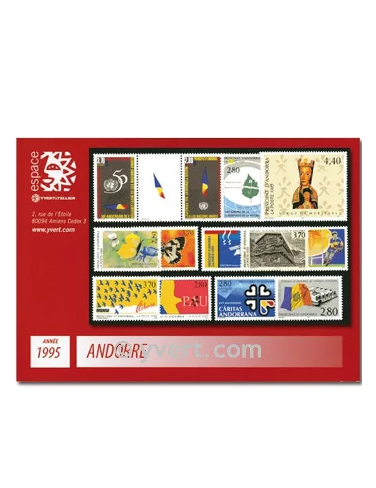 n° 454/466 -  Timbre Andorre Année complète (1995)