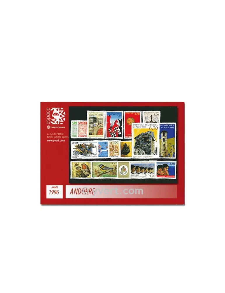 n° 467/483 -  Timbre Andorre Année complète (1996)