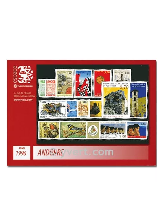 n° 467/483 -  Timbre Andorre Année complète (1996)