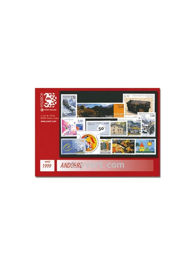 n° 512/524 -  Timbre Andorre Année complète (1999)