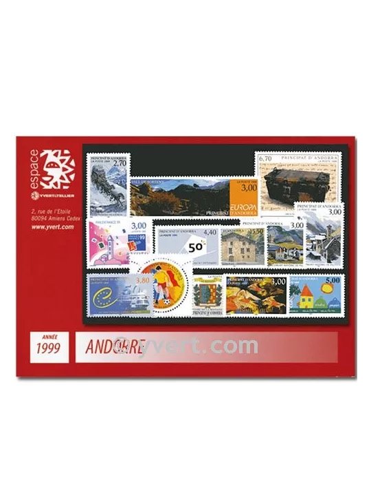 n° 512/524 -  Timbre Andorre Année complète (1999)