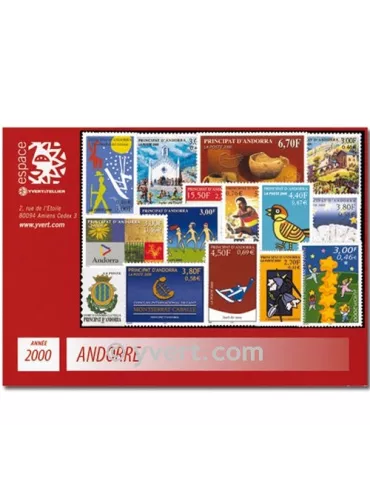 n° 525/539 -  Timbre Andorre Année complète (2000)