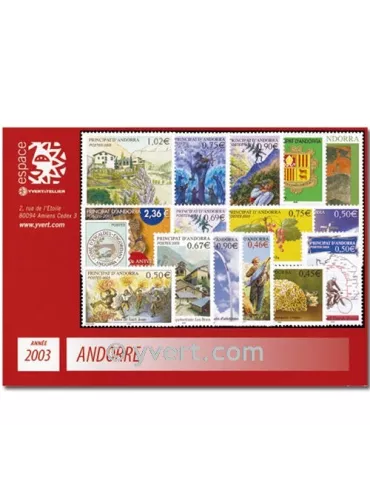 n° 555/574 -  Timbre Andorre Année complète (2002) 2