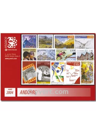 n° 591/603 -  Timbre Andorre Année complète (2004)