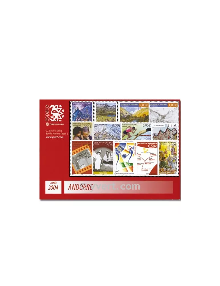 n° 591/603 -  Timbre Andorre Année complète (2004)