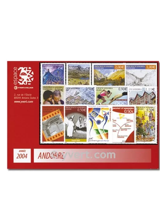 n° 591/603 -  Timbre Andorre Année complète (2004)